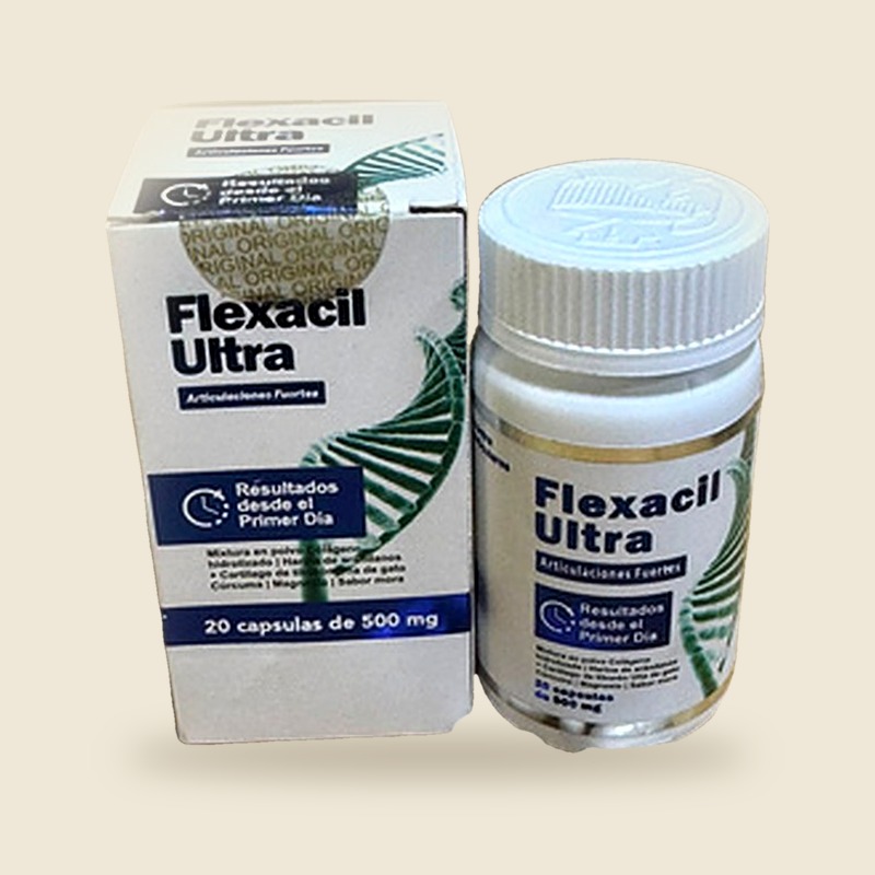 Flexacil Ultra Caps – foto del catálogo del proveedor